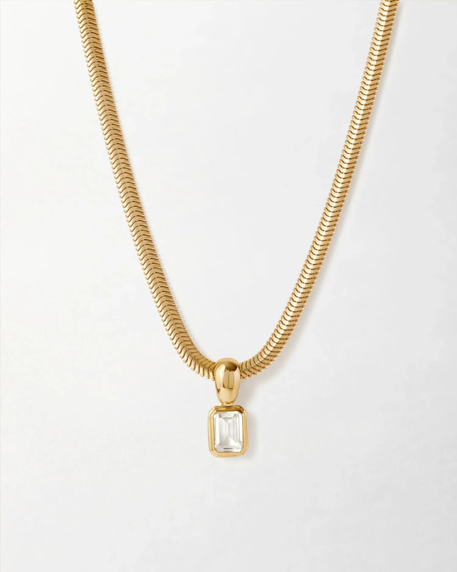 Baguette Topaz Stone-set Necklace