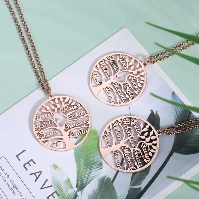 Aile Tree Personalized Necklace 6-10 Name