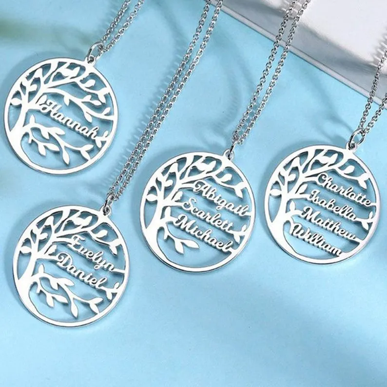 Aile Tree Modern Personalized Necklace