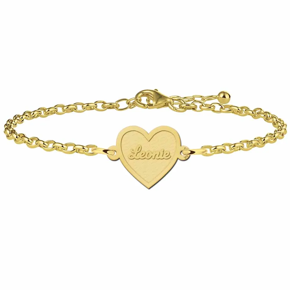 Engraving Heart Personalized Bracelet