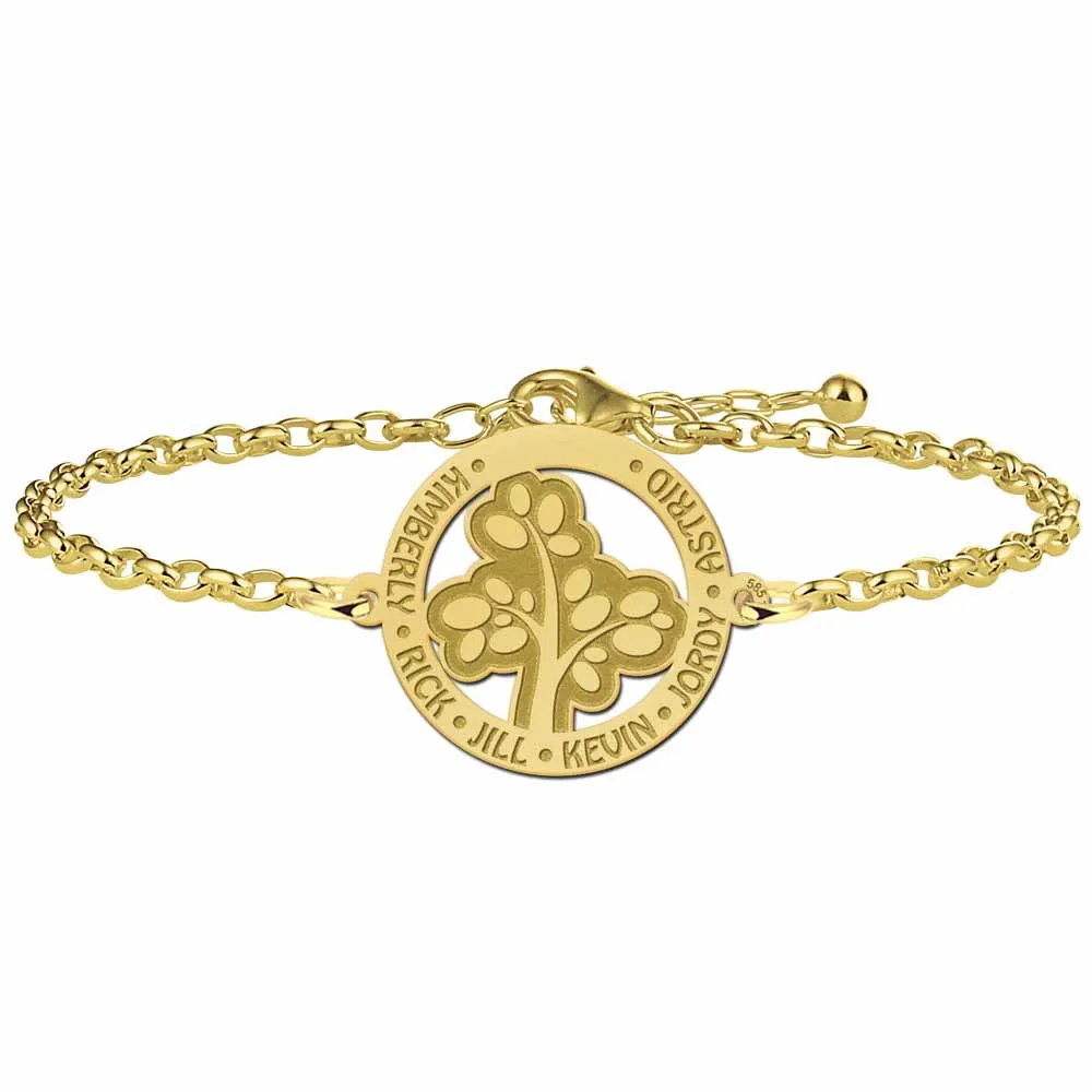 Hayat Tree Line Personalized Bracelet