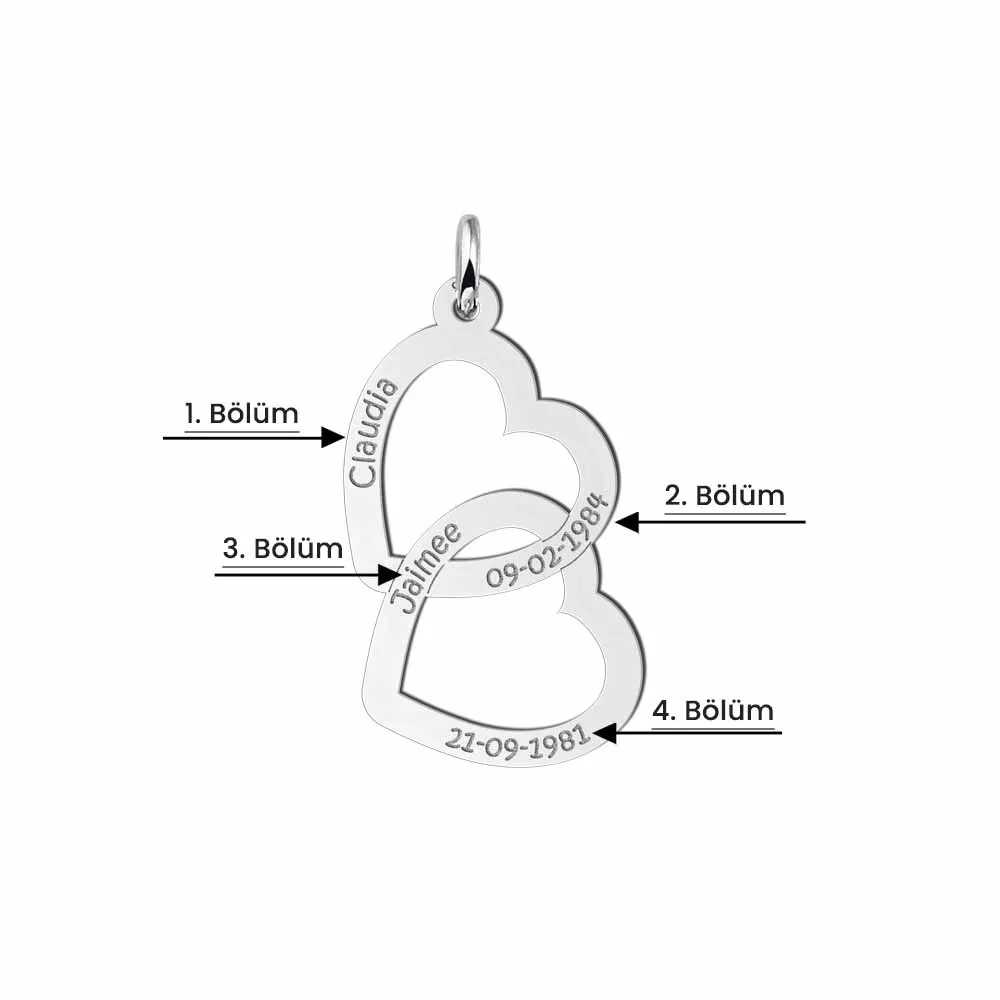 Two Heart Personalized Necklace