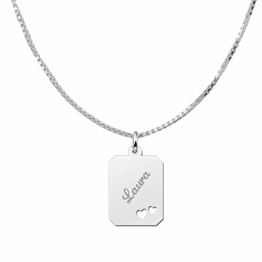 Two Heart Sekizgen Necklace
