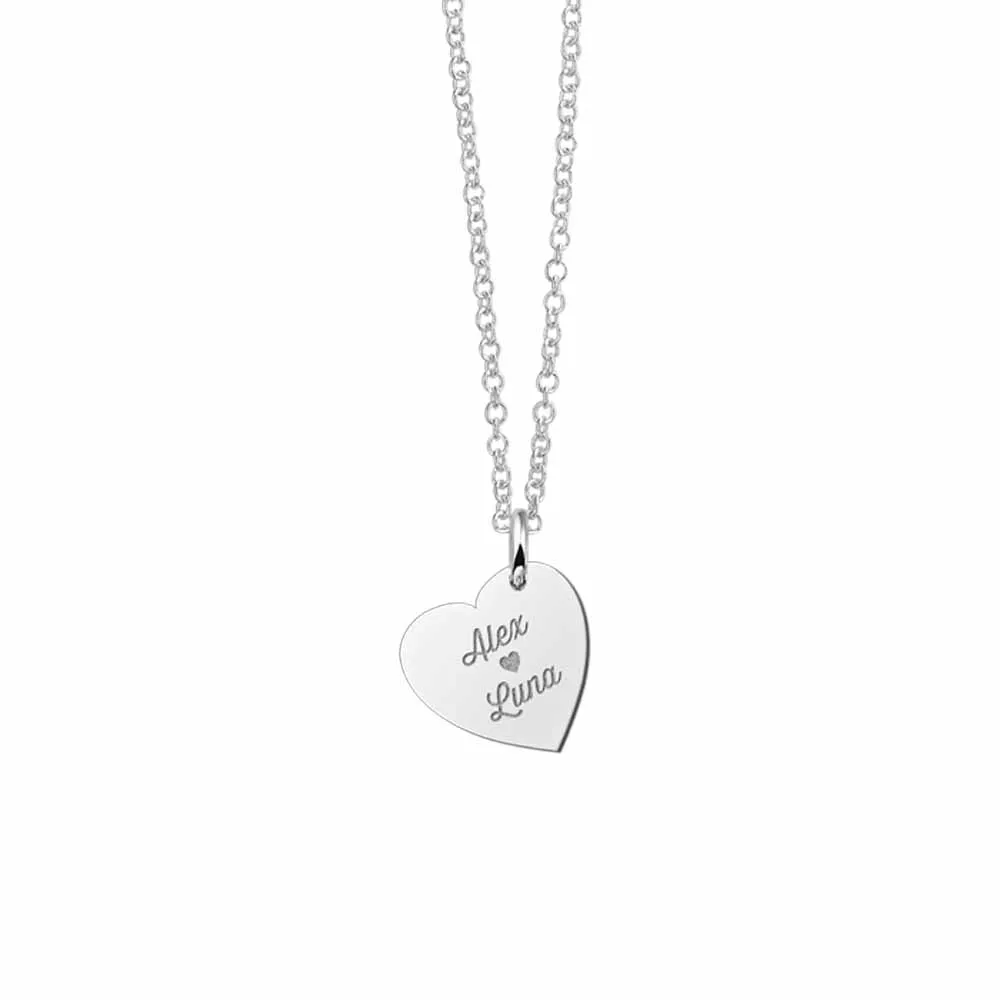 Heart İçinde Heart Two Personalized Necklace