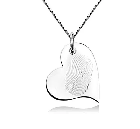 Parmak İzi Heart Necklace