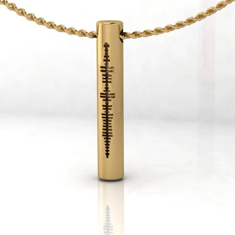 Ses Dalgası Silindir Necklace