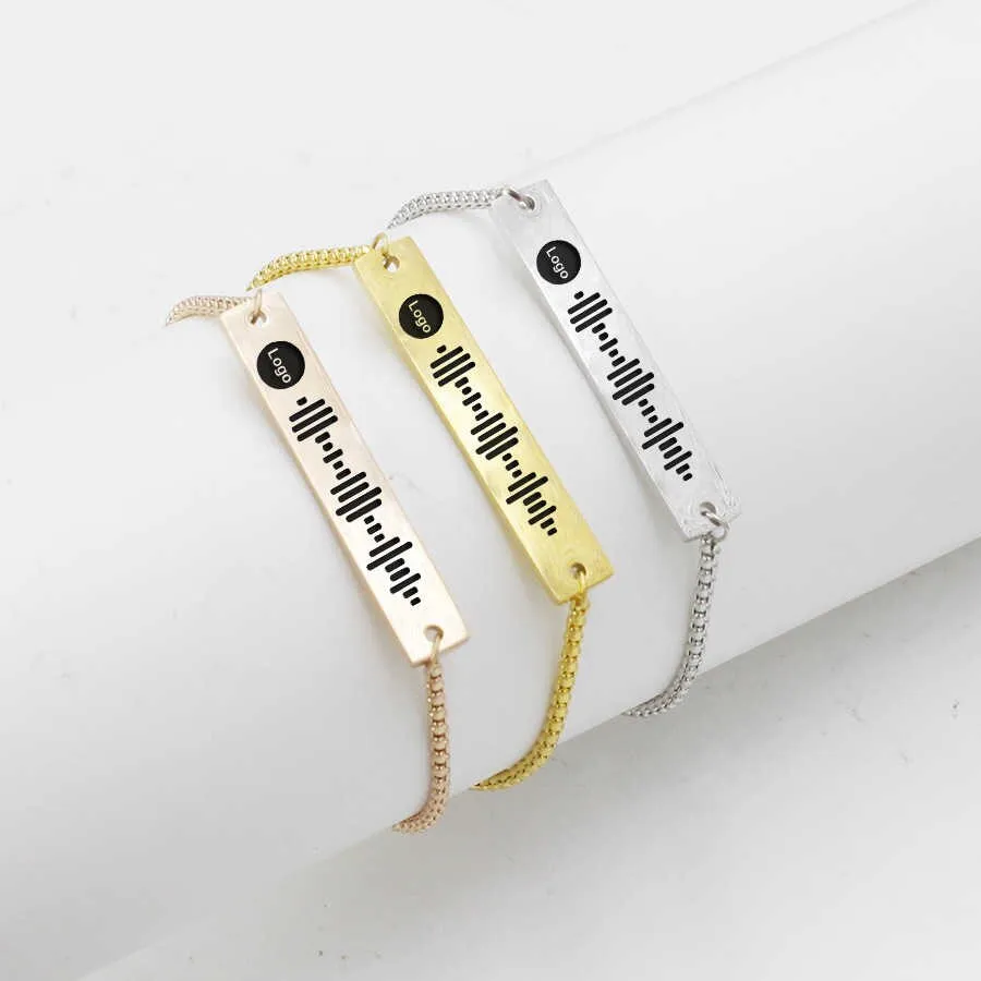 Spotify Müzikli Silver Bracelet